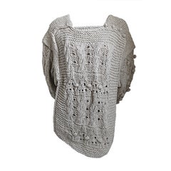 Vintage early 1980's ISSEY MIYAKE oatmeal hand knit sweater