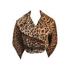 vary rare 1990's AZZEDINE ALAIA 'leopard' calf hair jacket
