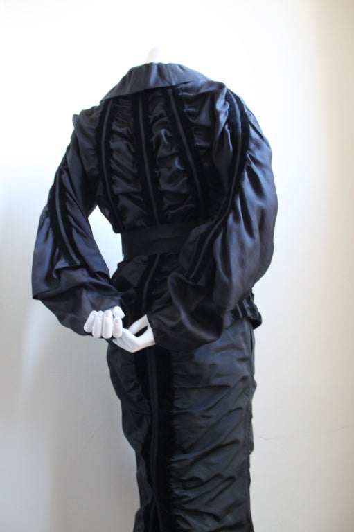 Black TOM FORD for YVES SAINT LAURENT fall 2002 jacket and skirt