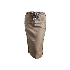 **SALE** 2002 YVES SAINT LAURENT safari skirt WAS $550 NOW $225 8
