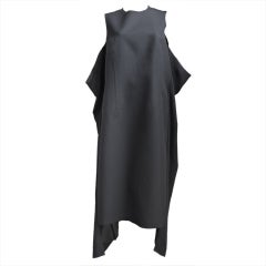 COMME DES GARCONS black dress with semi sheer back - 1998