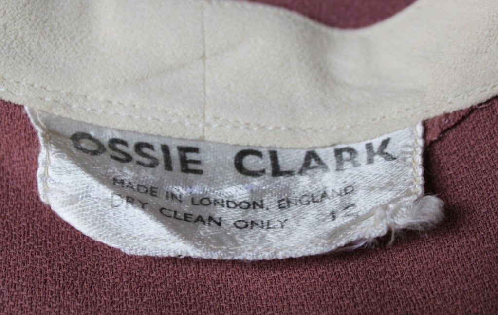 Women's 1970's OSSIE CLARK for QUORUM tiered moss crepe dress