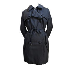 MARTIN MARGIELA black 'padded' trench coat