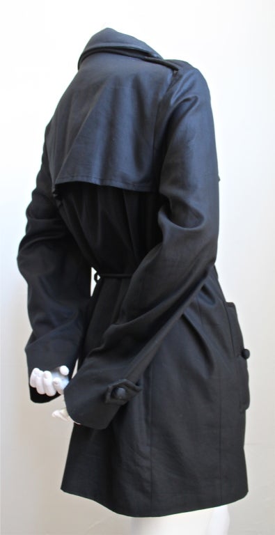 MARTIN MARGIELA black 'padded' trench coat