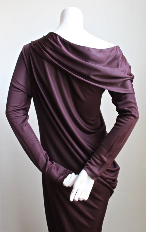 Women's very rare ALEXANDER MCQUEEN draped jersey dress - 1996
