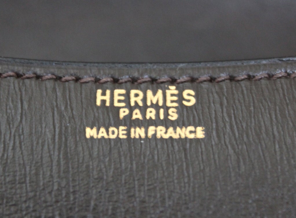 HERMES chocolate brown 23cm Constance with gold hardware - 1989 7