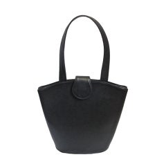 1980's AZZEDINE ALAIA black leather handbag