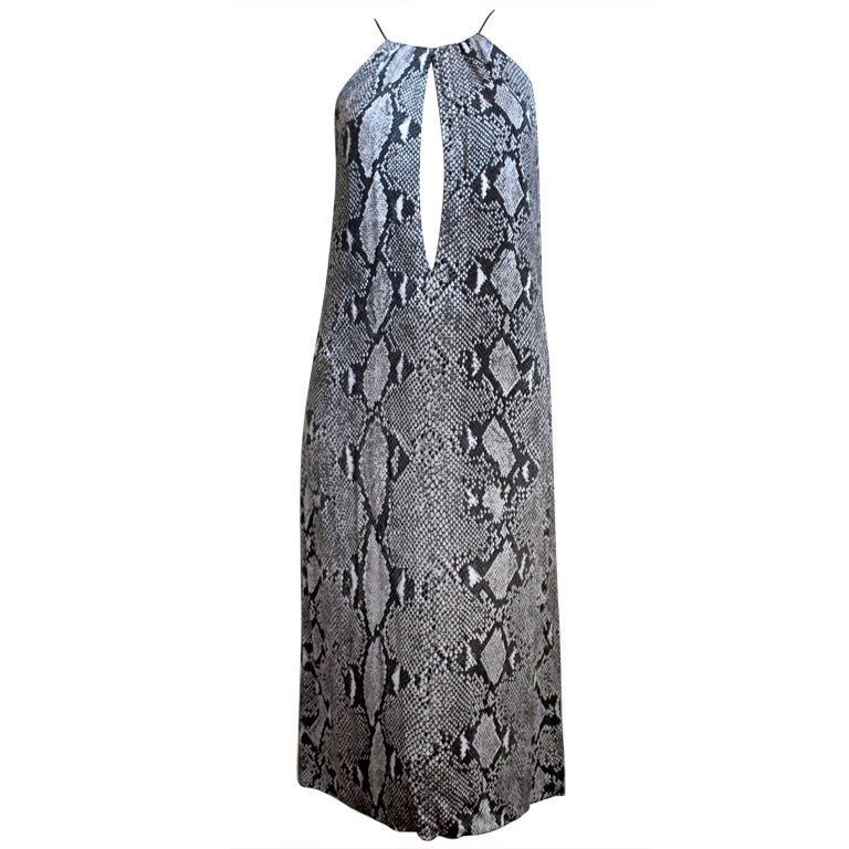 TOM FORD for GUCCI python print jersey runway dress - 2000