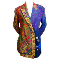 very rare 1994 GIANNI VERSACE COUTURE silk safety pin jacket 4