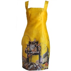 2008 VERSACE silk gazar dress with artwork by Tim Roeloffs   - new with tags