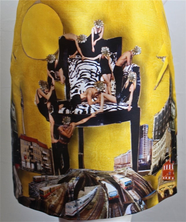 2008 VERSACE silk gazar dress with artwork by Tim Roeloffs   - new with tags