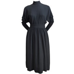 1960's NORMAN NORELL black silk dress