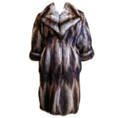 Retro very rare FENDI by Karl Lagerfeld fitch fur coat