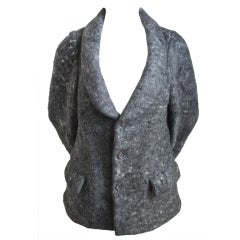 COMME DES GARCONS charcoal felted wool jacket - 1995