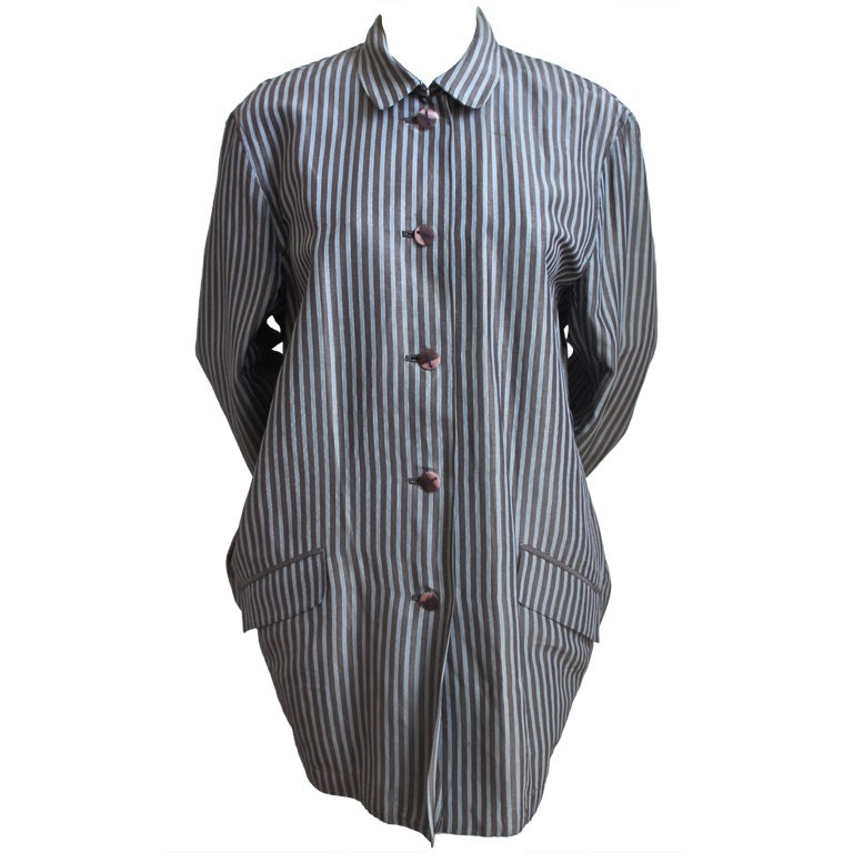 ISSEY MIYAKE 1990'S striped silk jacket