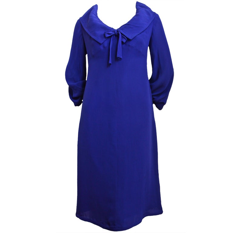 1960's PIERRE BALMAIN haute couture silk dress For Sale
