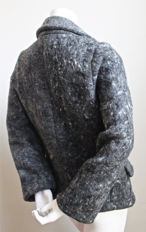 COMME DES GARCONS charcoal felted wool jacket - 1995