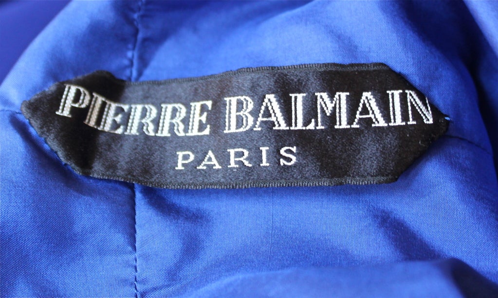 Vestido de seda de alta costura de los años 60 PIERRE BALMAIN Púrpura en venta