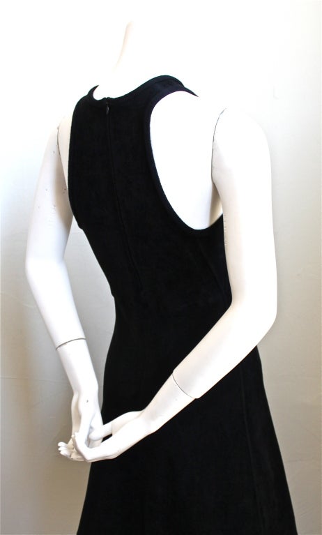 AZZEDINE ALAIA black velour mini dress