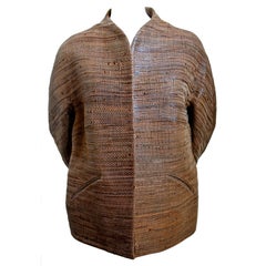 stunning CHADO RALPH RUCCI loom woven leather jacekt