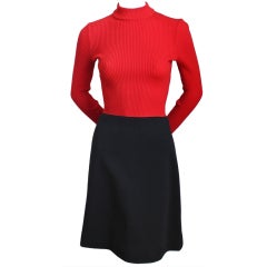 1960's PIERRE CARDIN wool and jersey dress