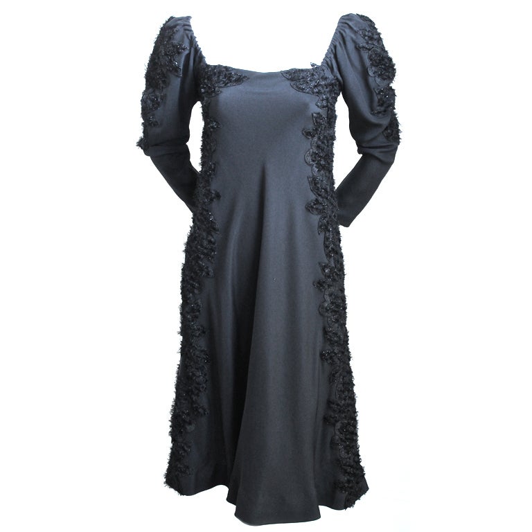1970's George Stavropoulos haute couture silk dress