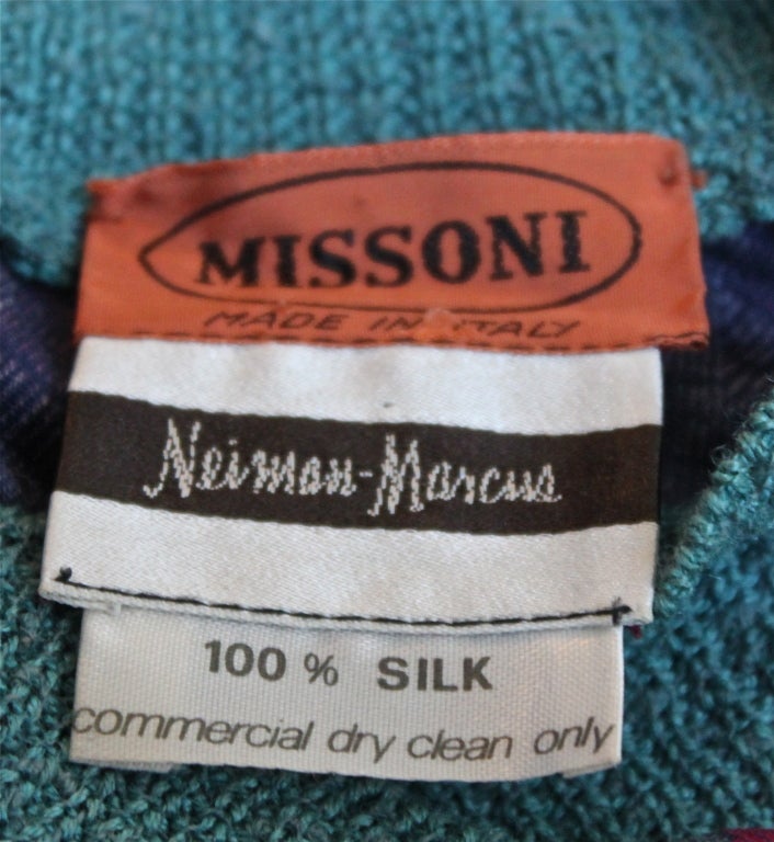 Purple 1970s MISSONI silk jersey dress 