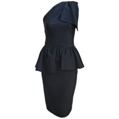 *SALE* 90's Yves Saint Laurent asymmetrical black dress WAS $550 NOW $175