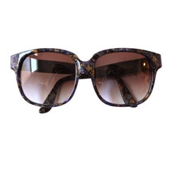 EMMANUELLE KHANH marbled oversized sunglasses