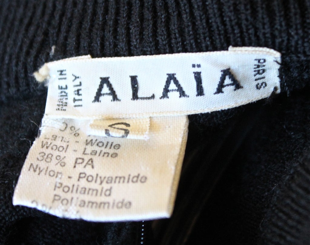 AZZEDINE ALAIA black fringed mini dress - 1991 1