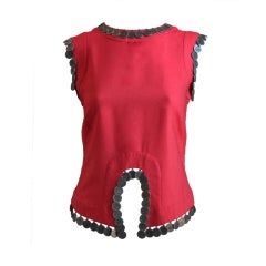 rare Alexander McQueen top with coins - 2000 'EYE" collection