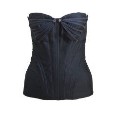 very rare ALEXANDER MCQUEEN 2002 black ruway corset