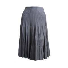 AZZEDINE ALAIA grey pleated skirt