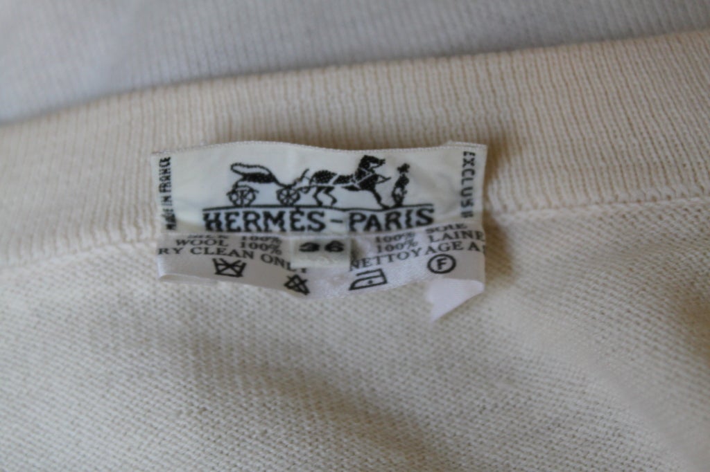 1970's HERMES silk scarf cardigan In Excellent Condition In San Fransisco, CA