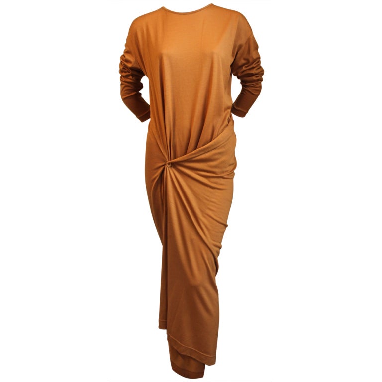 early 1980's ISSEY MIYAKE draped jersey dress