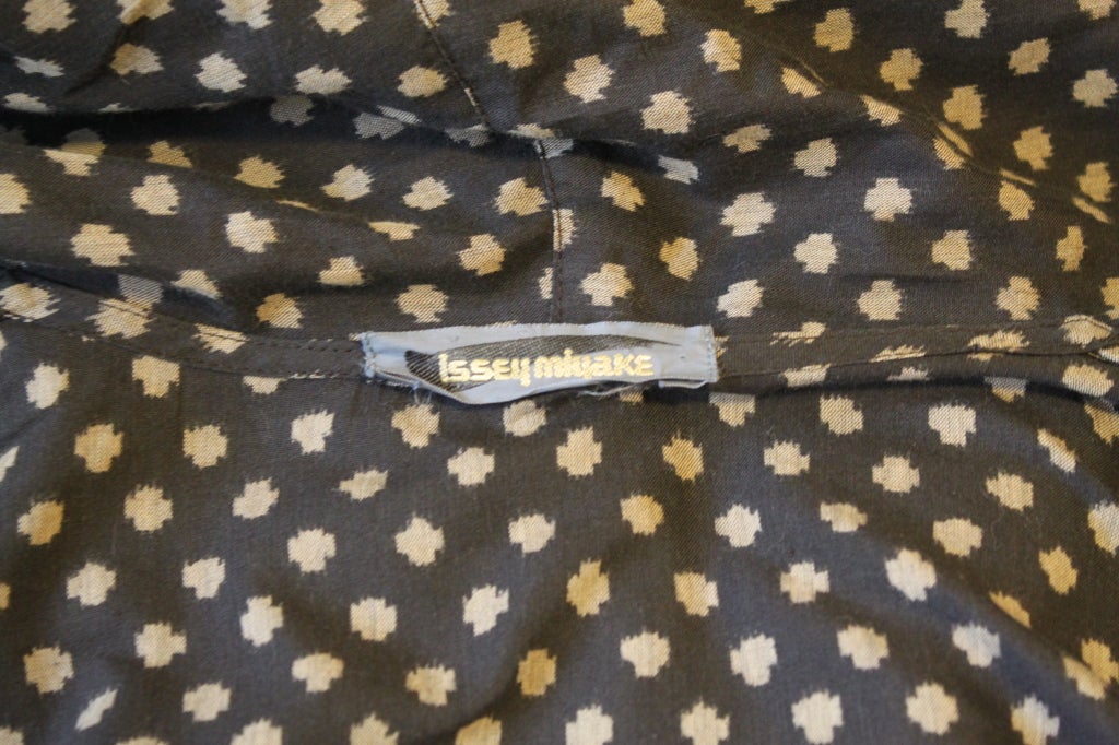 1982 ISSEY MIYAKE ikat woven dress and coat ensemble 2