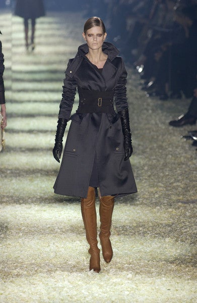 TOM FORD for GUCCI trench coat with black corset belt - 2003 2