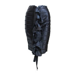 TOM FORD/YVES SAINT LAURENT black silk ribbon skirt - Fall 2002