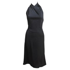 AZZEDINE ALAIA black halter dress with open back 12