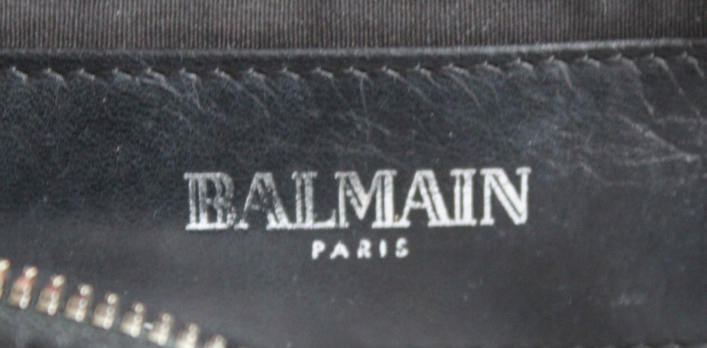 Women's BALMAIN mat quilted leather large messenger bag