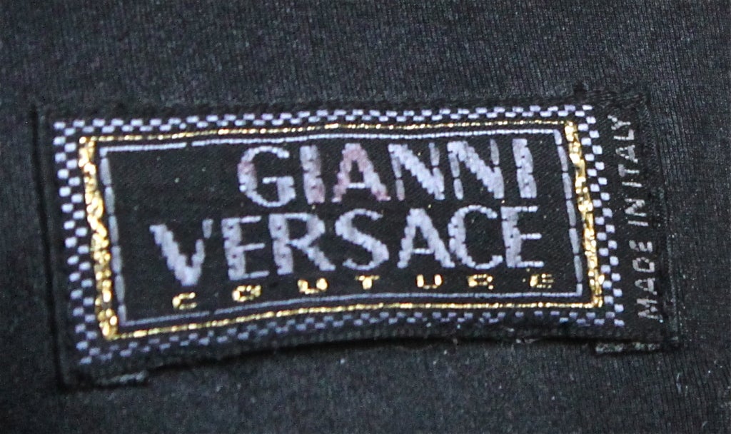 GIANNI VERSACE couture dress with silk detail at 1stdibs