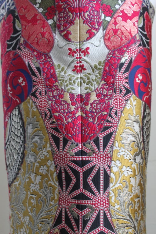2008 ALEXANDER MCQUEEN elaborately pieced brocade dress 2