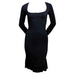 Azzedine ALAIA black fishtail dress