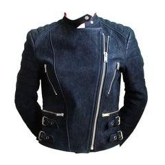 PHOEBE PHILO for CELINE matte leather motto jacket