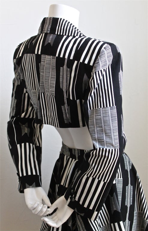 very rare 1980's PATRICK KELLY black and white printed suit 1