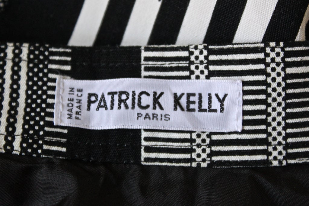 very rare 1980's PATRICK KELLY black and white printed suit 2