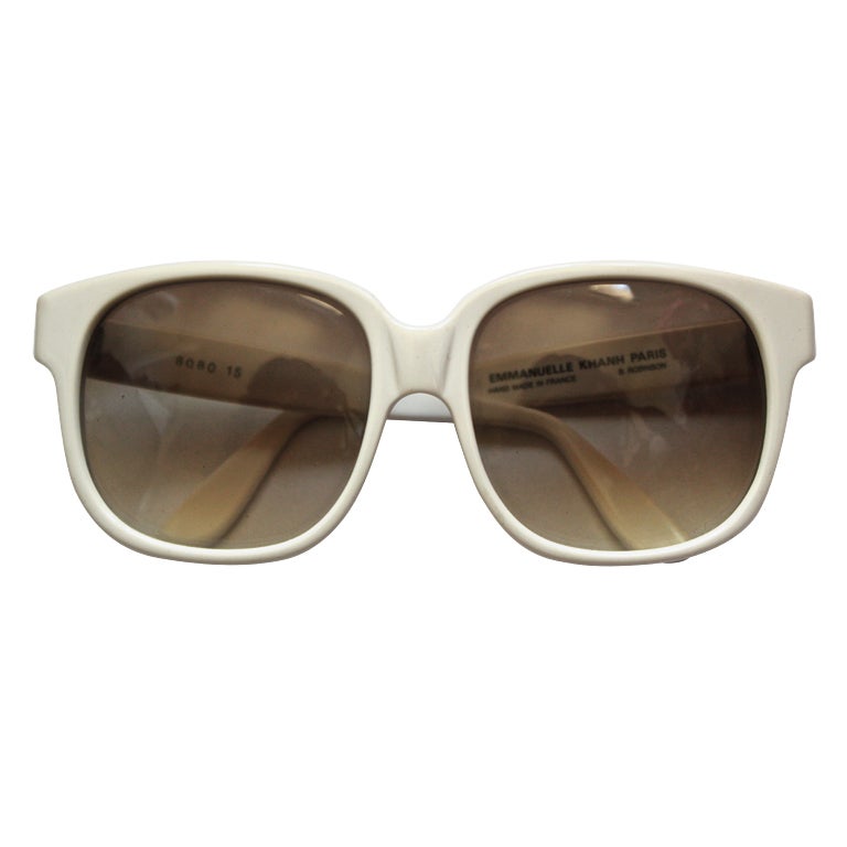 1980's EMMANUELLE KHANH white sunglasses