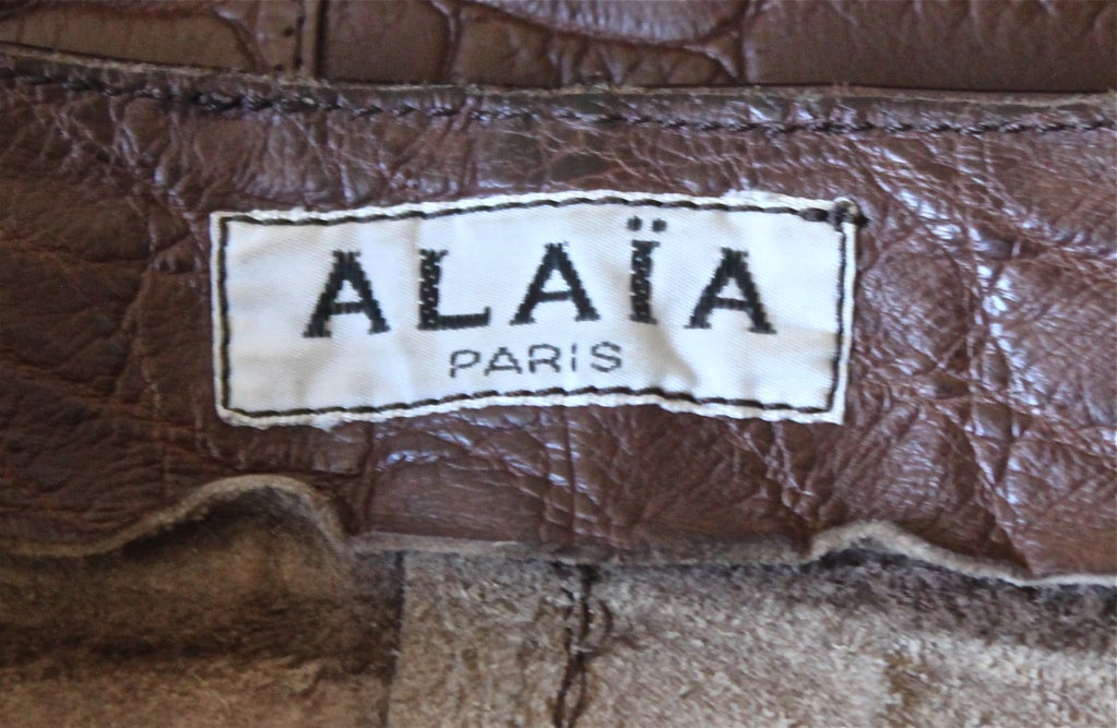 very rare AZZEDINE ALAIA draped alligator jacket - 1984 1