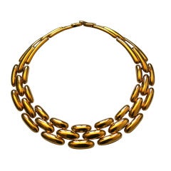 1980's GIVENCHY gilt link necklace