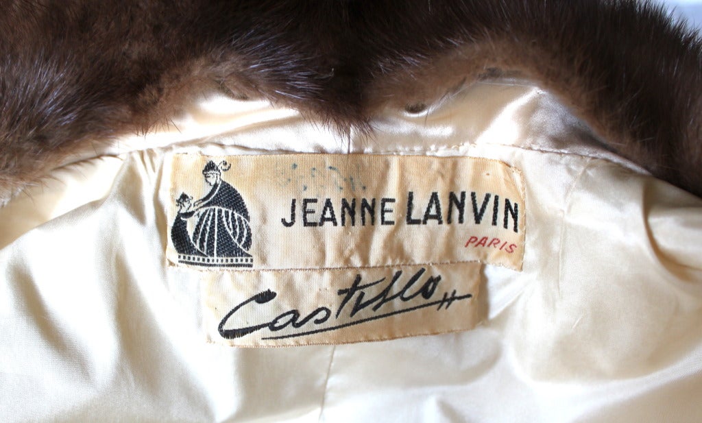 *SALE* 1950's CASTILLO JEANNE LANVIN silk satin evening ensemble 2